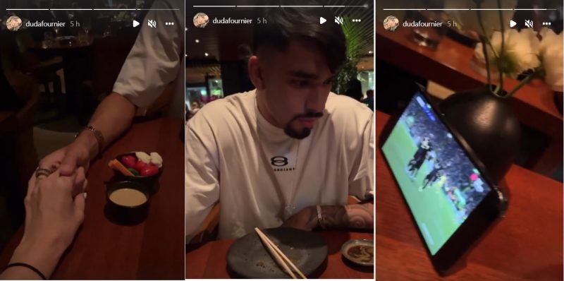 Paquetá 'largou' jantar romântico para acompanhar jogo da Champions