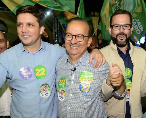 Prefeito de Balne&aacute;rio Cambori&uacute;, do Podemos, manifestou apoio a Jorginho Mello e Jorge Seif, do PL – Foto: Divulga&ccedil;&atilde;o/ND