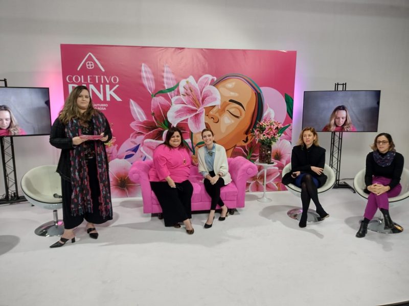 Coletivo Pink d&aacute; pontap&eacute; na campanha Outubro Rosa apresentando dados de pesquisa in&eacute;dita sobre o c&acirc;ncer de mama realizada pelo Ipec no Brasil – Foto: Luciana Barros/ND
