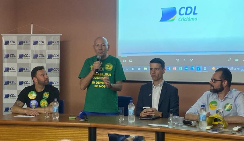 Luciano Hang participou da agenda do candidato ao senado, Jorge Seif, em Crici&uacute;ma – Foto: Divulga&ccedil;&atilde;o/ND