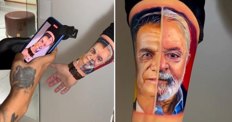 Arte foi colocada na pele pela dupla de tatuadores Ubiratan Amorim e Paulinho de Deus – Foto: Divulga&ccedil;&atilde;o/ND