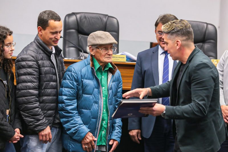 104 anos de vida e muito querido pela comunidade do Jardim Para&iacute;so. – Foto: CVJ/ Mauro Artur Schlieck