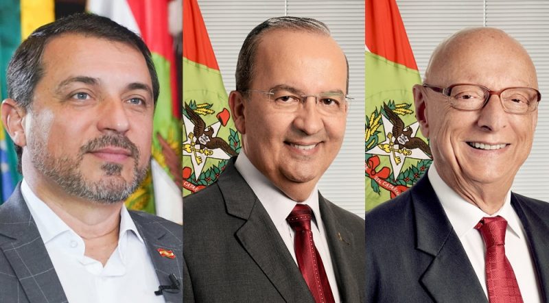 Carlos Mois&eacute;s, Jorginho Mello e Esperidi&atilde;o Amin participam de debate na Capital – Foto: Divulga&ccedil;&atilde;o/ND