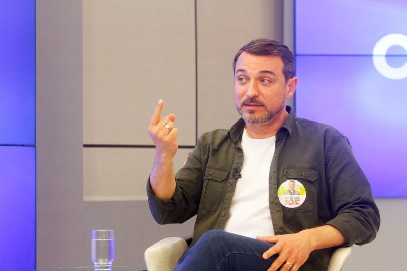 Carlos Mois&eacute;s falou das suas obras e projetos para a continuidade do governo – Foto: Leo Munhoz/ND