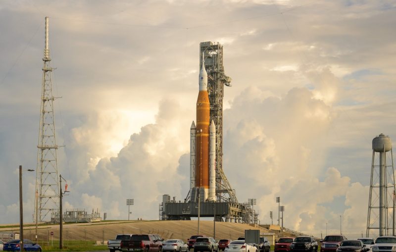 Foguete Artemis teve lan&ccedil;amento &agrave; lua cancelado por falhas t&eacute;cnicas e vazamento de combust&iacute;vel – Foto: Reprodu&ccedil;&atilde;o/Nasa/ND