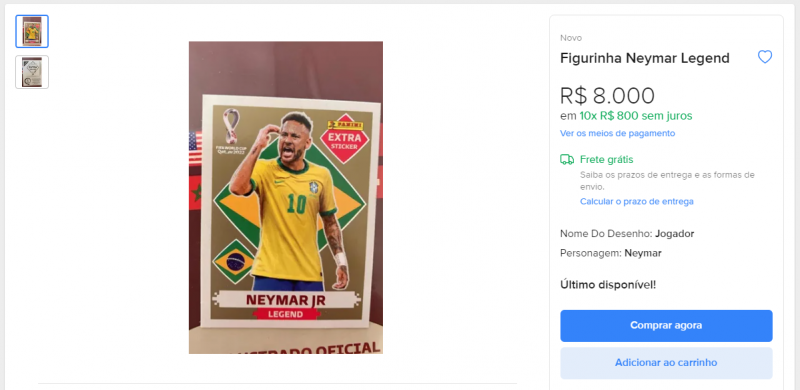 Figurinhas da Copa do Mundo no Litoral de SP: preço pode chegar a R$ 9 mil