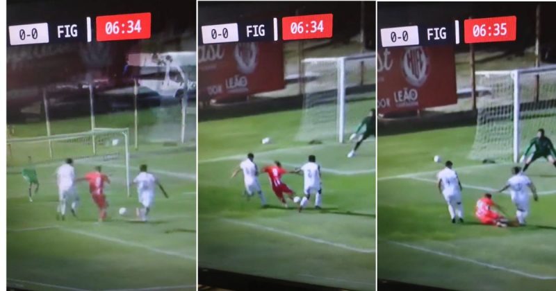 Árbitro marca pênalti 'fantasma' para o Hercílio Luz contra o Figueirense