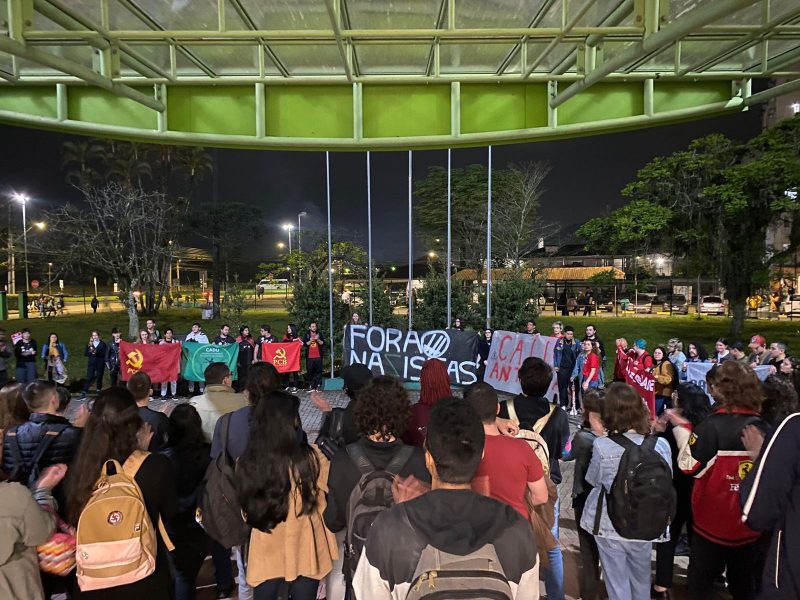 Protesto aconteceu nesta quinta-feira (29) – Foto: Centro Acad&ecirc;mico/Divulga&ccedil;&atilde;o