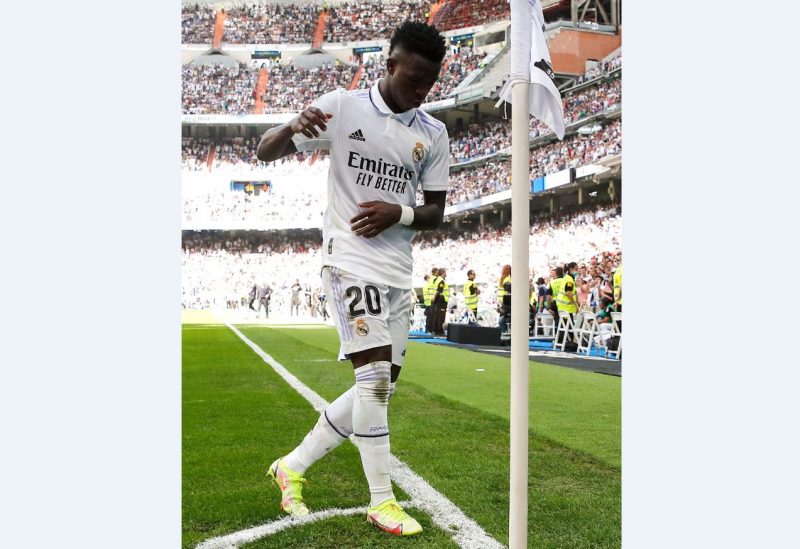 Comemora&ccedil;&otilde;es do atacante foi motivo de diverg&ecirc;ncias e coment&aacute;rio racista na Espanha – Foto: @RealMadrid/Reprodu&ccedil;&atilde;o/ND