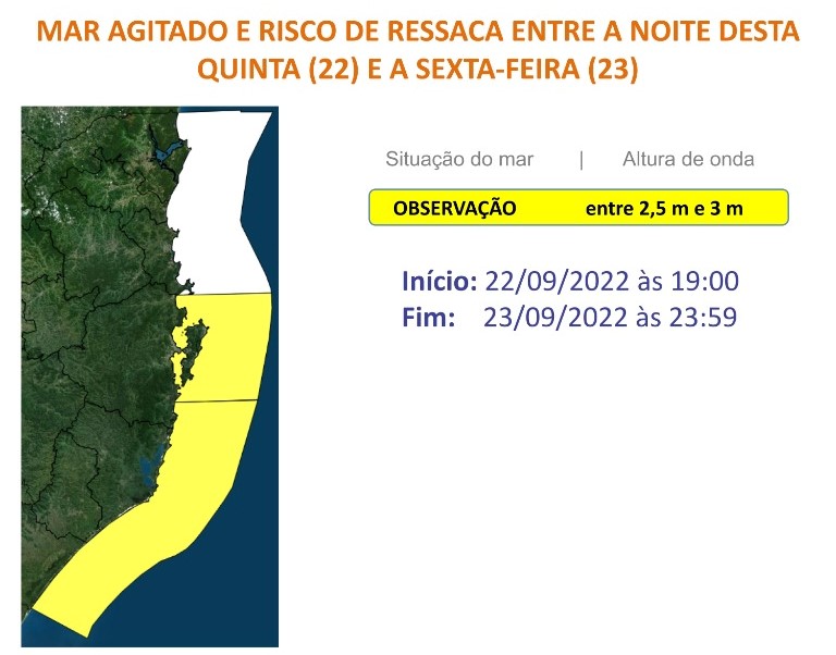 Ondas podem chegar a 3 metros no litoral catarinense &#8211; Foto: DCSC/Reprodução/ND