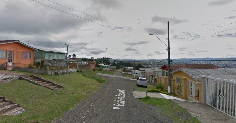 Crime aconteceu na rua Eur&aacute;vio Zanoni, em Lages – Foto: Google Street View/Reprodu&ccedil;&atilde;o/ND