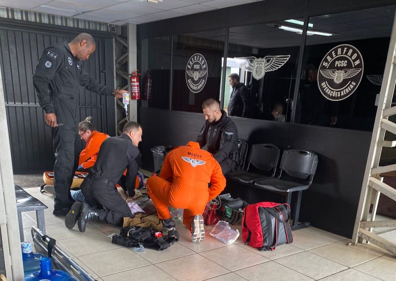 Homem foi atendido pelas equipes do SAER-Fron/SARA. Foto: SAER-Fron/SARA