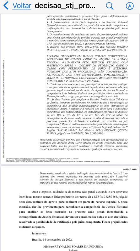 Justi&ccedil;a de SC foi declarada incompentente na condena&ccedil;&atilde;o do ex-prefeito – Foto: STJ