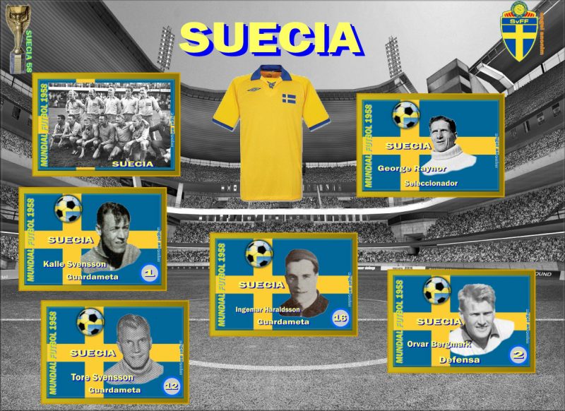 Su&eacute;cia na Copa do Mundo de 1958 – Foto: Acervo digital