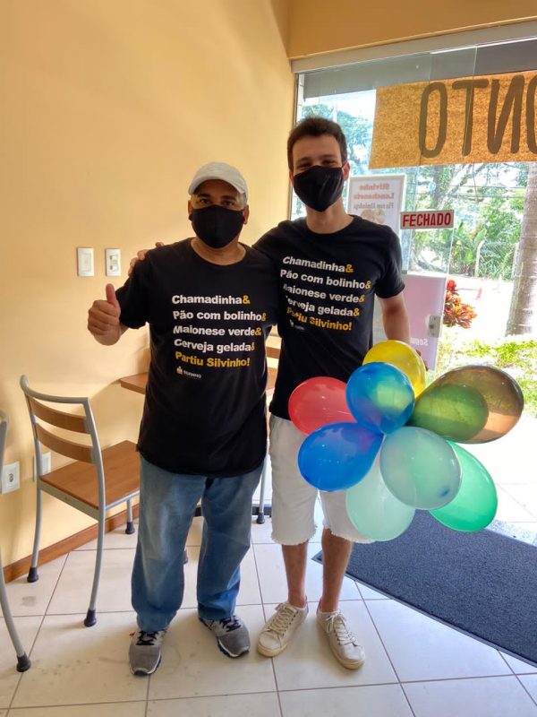 Tobias Klen e Silvinho na arrecada&ccedil;&atilde;o de fundos – Foto: Arquivo pessoal/Divulga&ccedil;&atilde;o/ND