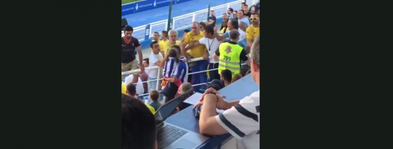 Torcedora do Porto &eacute; expulsao do est&aacute;dio – Foto: Reprodu&ccedil;&atilde;o Youtube