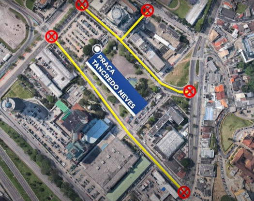 Tr&acirc;nsito vai ficar alterado em ruas do Centro de Florian&oacute;polis – Foto: Reprodu&ccedil;&atilde;o NDTV/ND