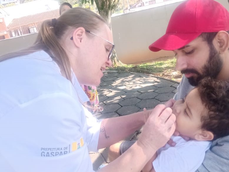 Gaspar conseguiu vacinar 93% das crian&ccedil;as contra Poliomielite – Foto: Divulga&ccedil;&atilde;o/Prefeitura de Gaspar/ND