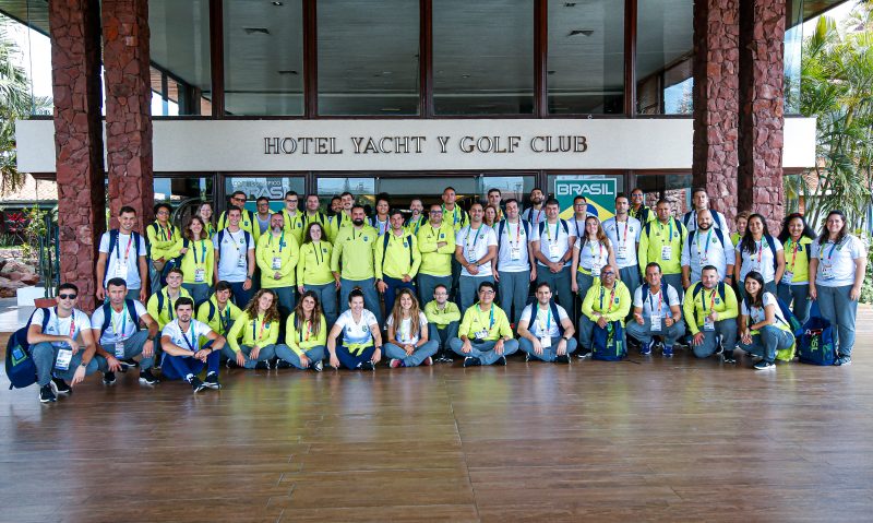 Jogos Sul-americanos Assun&ccedil;&atilde;o 2022 – Na foto os atletas da Vela e Hipismo Adestramento durante chegada em Assun&ccedil;&atilde;o. – Foto: Wander Roberto/COB/ND