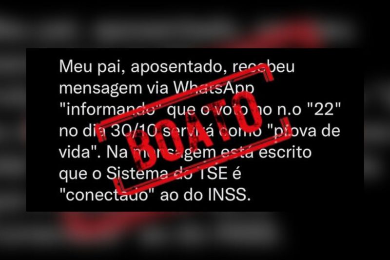 TSE desmente informa&ccedil;&atilde;o – Foto: TSE/Divulga&ccedil;&atilde;o/ND