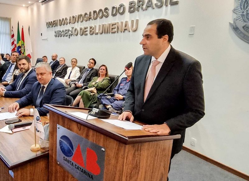OAB National President Beto Simonetti attended the event in Blumenau – Photo: Disclosure/ND