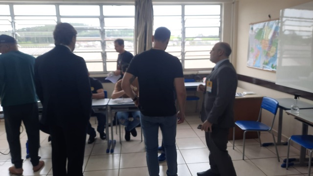 A equipe da Justi&ccedil;a Eleitoral tomou conhecimento do ocorrido ap&oacute;s identificar a imagem em redes sociais. &mdash; Foto: Nelcir DallAgnol/WH Comunica&ccedil;&otilde;es/ND