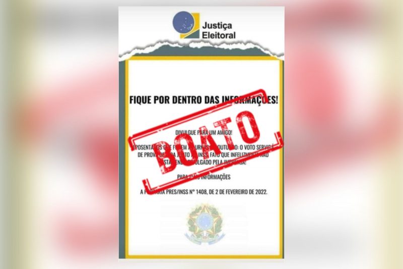 TSE desmente informa&ccedil;&atilde;o – Foto: TSE/Divulga&ccedil;&atilde;o/ND