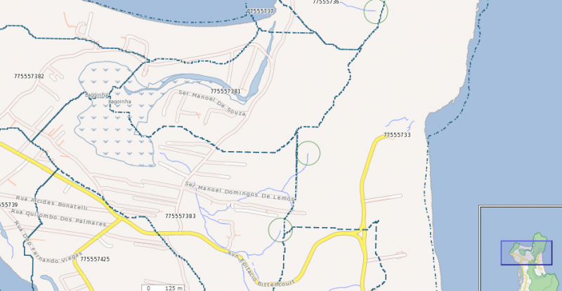 Mapa mostra nascentes (em c&iacute;rculo) que passa por regi&atilde;o sem saneamento b&aacute;sico e alimenta Lagoinha do Norte – Foto: PMF/Divulga&ccedil;&atilde;o/ND