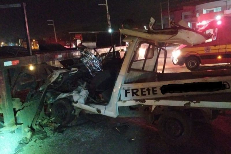 Acidente aconteceu na noite de quinta-feira (20), na BR-280, em Araquari – Foto: Marcelo Thomazelli/NDTV