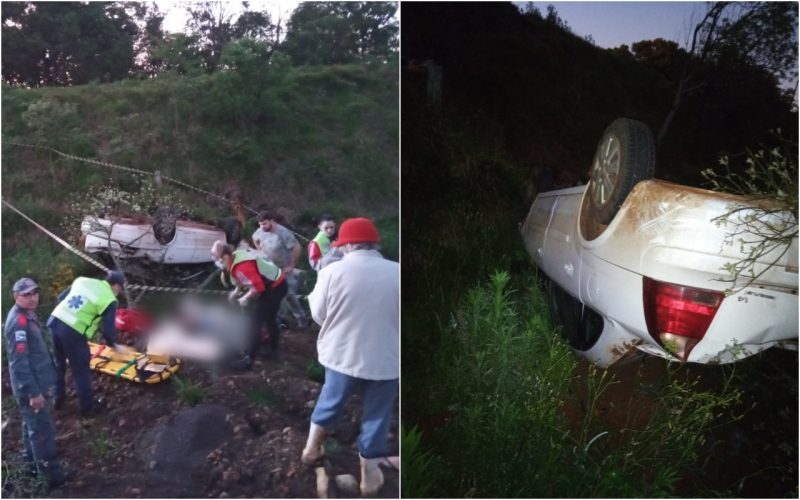 Acidente ocorreu por volta das 5h deste s&aacute;bado. – Foto: Corpo de Bombeiros/Divulga&ccedil;&atilde;o/ND