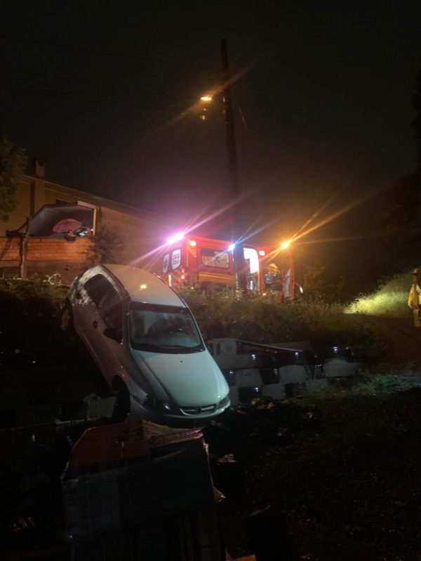 Acidente aconteceu em Videira – Foto: Corpo de Bombeiros/ND