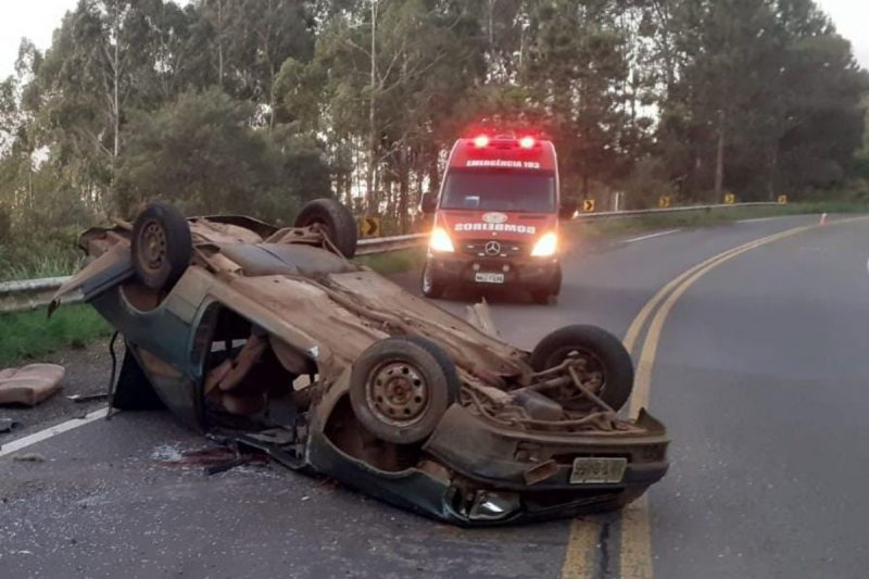 Idoso morreu em acidente na SC-135, em Matos Costa – Foto: CBM/Divulga&ccedil;&atilde;o