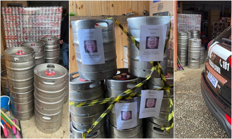 13 barris foram apreendidos pela Pol&iacute;cia Civil – Foto: Pol&iacute;cia Civil/ND