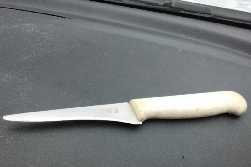 Faca foi encontrada com adolescente e seria usada no crime – Foto: Pol&iacute;cia Militar/Divulga&ccedil;&atilde;o