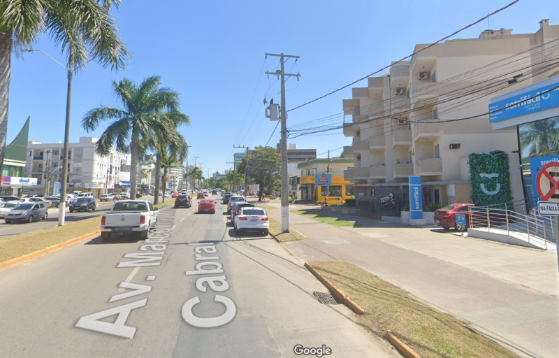 Ciclista fica nervoso com motorista desatento, reage e acaba perseguido em avenida de Tubar&atilde;o – Foto: Google Maps/Divulga&ccedil;&atilde;o
