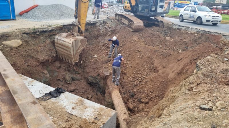 Contorno Sul &eacute; fechada para obras de macrodrenagem nesta quarta (26) – Foto: Prefeitura de Itaja&iacute;/Divulga&ccedil;&atilde;o/ND