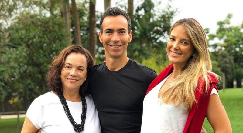 A m&atilde;e do apresentador e sogra de Ticiane, Edna Tralli, morreu v&iacute;tima de um acidente a&eacute;reo. – Foto: Reprodu&ccedil;&atilde;o/@cesartralli/ND