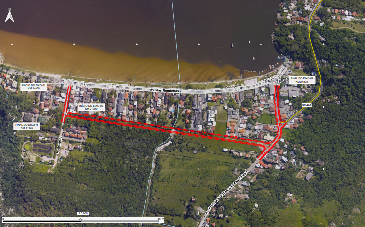 Nova rua ser&aacute; alternativa para praticamente a metade da avenida das Rendeiras – Foto: PMF/Divulga&ccedil;&atilde;o/ND