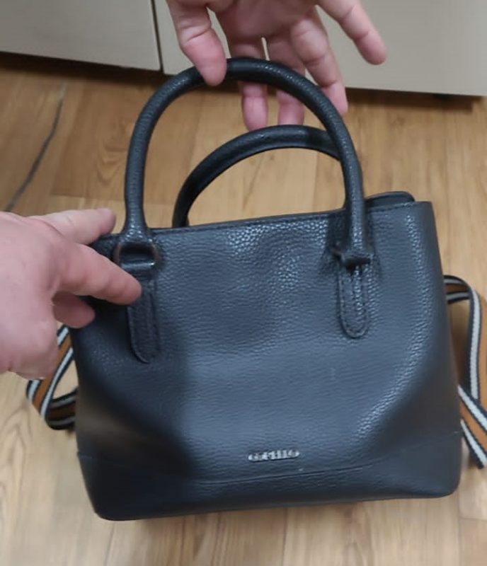 Dentro da bolsa estavam 10 aparelhos celulares furtados durante a festa – Foto: Divulga&ccedil;&atilde;o