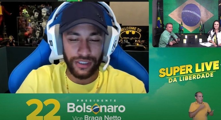 Live de Bolsonaro com Neymar e personalidades bate 1 milh&atilde;o de acessos – Foto: Reprodu&ccedil;&atilde;o/ND