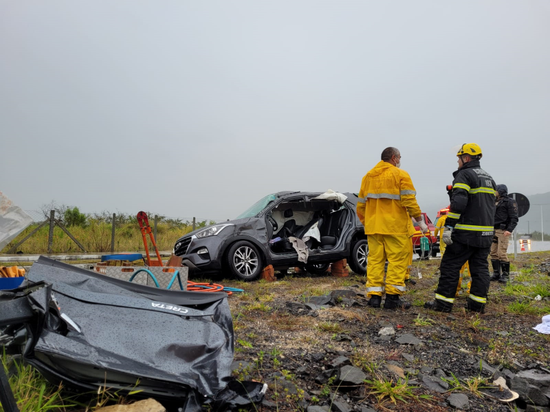 O condutor trafegava com um ve&iacute;culo Hyundai Creta Cinza &mdash; Foto: GMF/Divulga&ccedil;&atilde;o/ND
