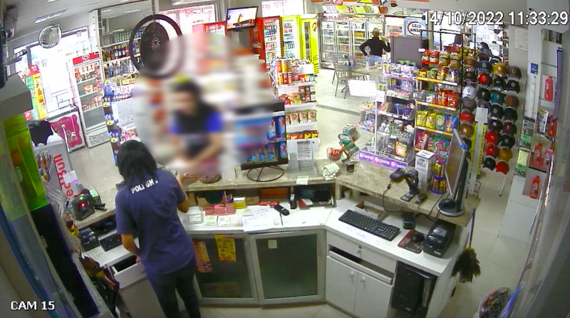 Homem fingiu estar armado e amea&ccedil;ou caixa de morte durante assalto – Foto: Pol&iacute;cia Militar/Reprodu&ccedil;&atilde;o/ND