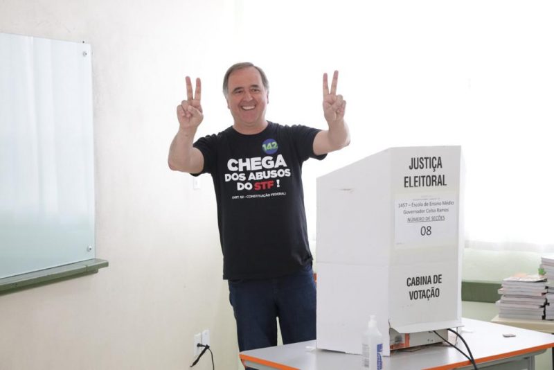 Kennedy Nunes votou em Joinville – Foto: Carlos Jr/ND