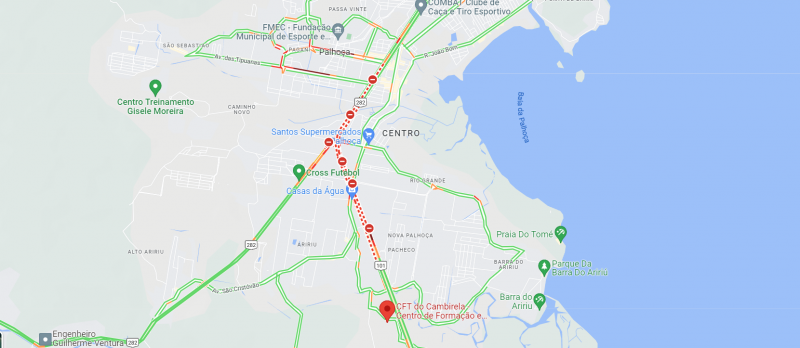 Local onde fica o Centro de Treinamento do Figueirense – Foto: Google/Reprodu&ccedil;&atilde;o