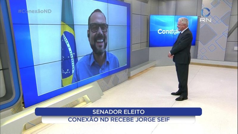 Paulo Alceu interviews Santa Catarina-elected Senator Jorge Seif (Poland) – Photo: ND/Reproduction/ND Connection