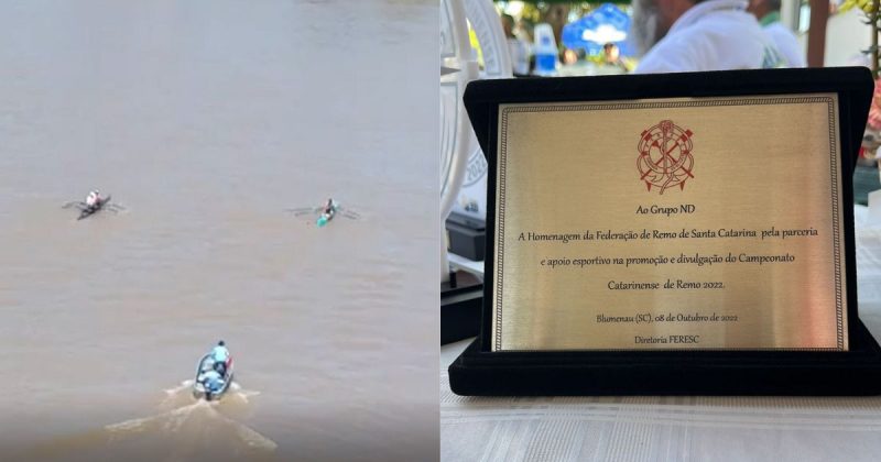 Campeonato catarinense de remo &eacute; decidido em Blumenau com homenagem a M&aacute;rio Petrelli – Foto: Divulga&ccedil;&atilde;o/ND