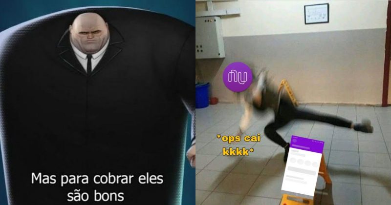 Aplicativo do Nubank apresenta problemas e usu&aacute;rios do Twitter v&atilde;o &agrave; loucura. – Foto: Reprodu&ccedil;&atilde;o/@psicobad_ + @rirpranaosurtar/ND