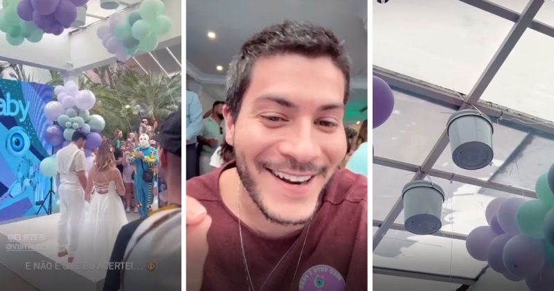 Arthur Aguiar foi acusado na web de ter “estragado” ch&aacute; revela&ccedil;&atilde;o de Vih Tube e Eli – Foto: Reprodu&ccedil;&atilde;o/Internet