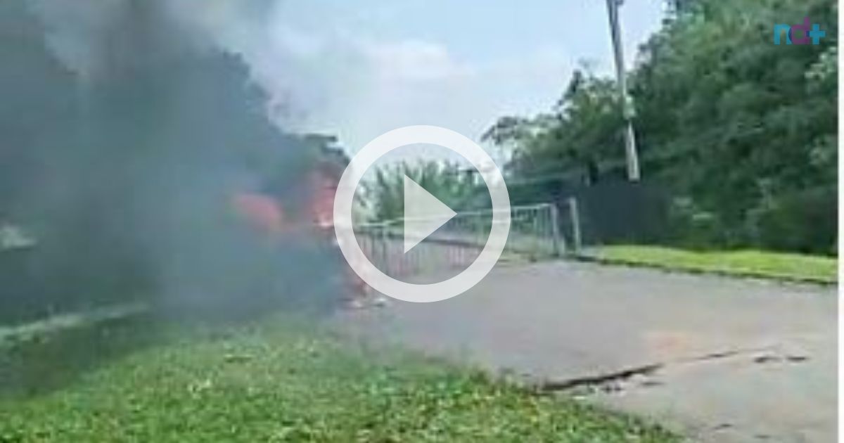 Produtos explodiram e foram arremessados durante incêndio em