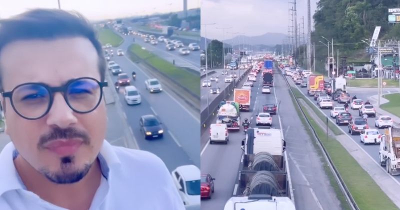 V&iacute;deo gravado por presidente da Amfri cobra agilidade em projetos para a rodovia – Foto: Reprodu&ccedil;&atilde;o/Internet